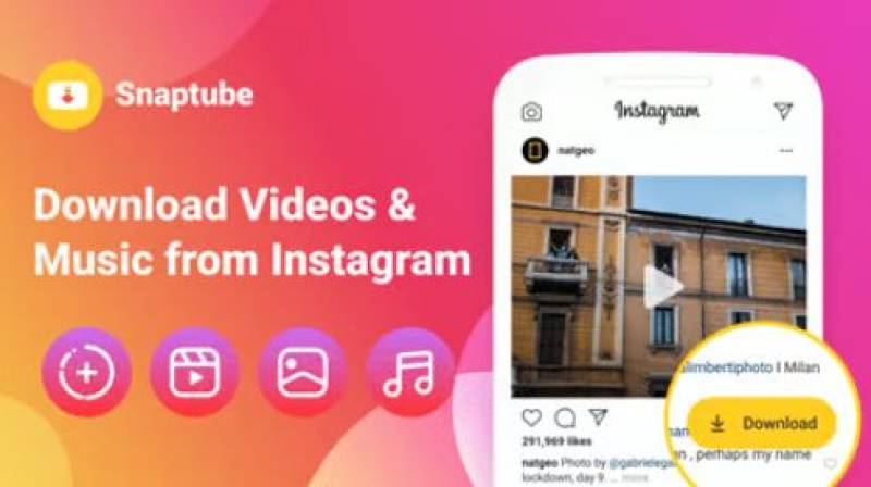 Processo De Download De Vídeos Do Instagram Através Do SnapTube